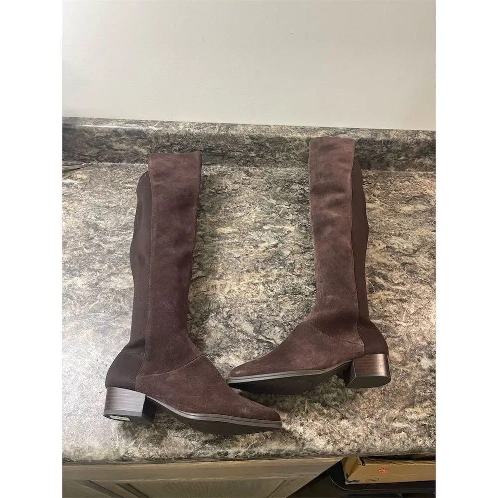 Aerosoles Women's Brown Knee-High Boots Size US 6 Zip Closure